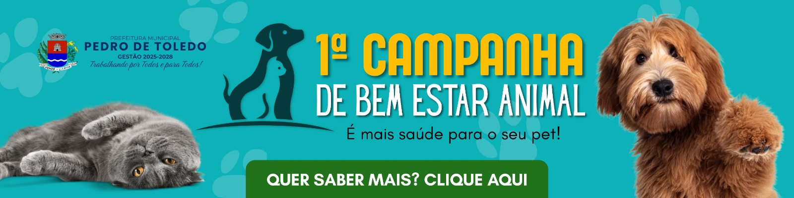 VEM AÍ A 1ª CAMPANHA DE BEM ESTAR ANIMAL!